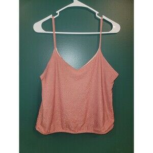 Express Rose Gold Cropped Tank Top Womens Size Medium